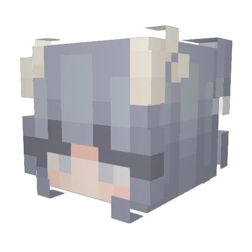 Nastysaurus Minecraft avatar head, 3D render