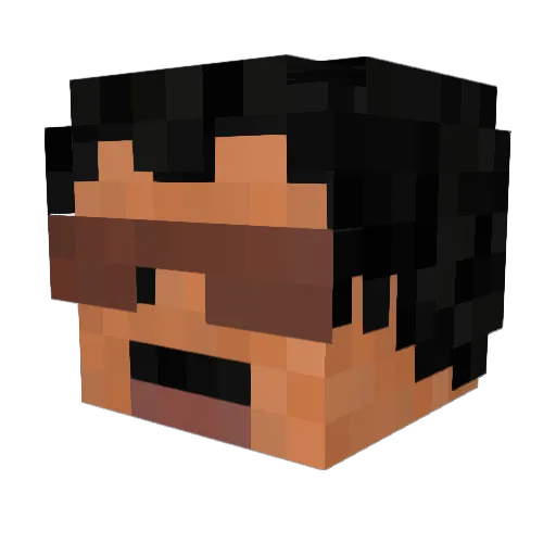 Nasunhan Minecraft avatar head, 3D render