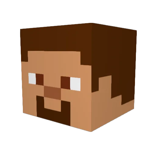 Nasunth Minecraft avatar head, 3D render