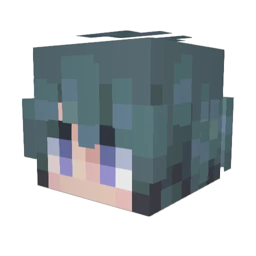 Nasute Minecraft avatar head, 3D render