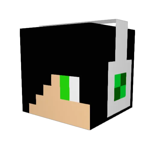 NasuyaSama Minecraft avatar head, 3D render