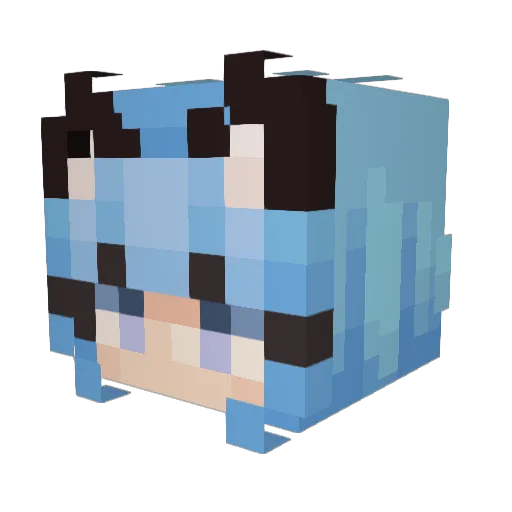 NatBatt Minecraft avatar head, 3D render