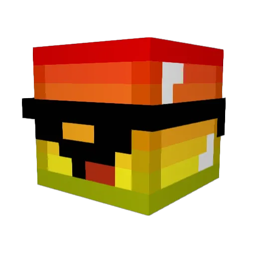NatCraft_31 Minecraft avatar head, 3D render