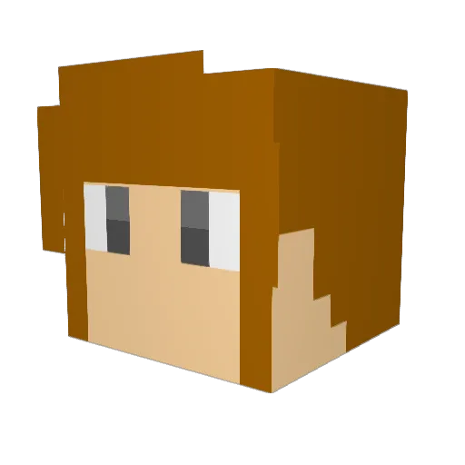 NatHat04 Minecraft avatar head, 3D render