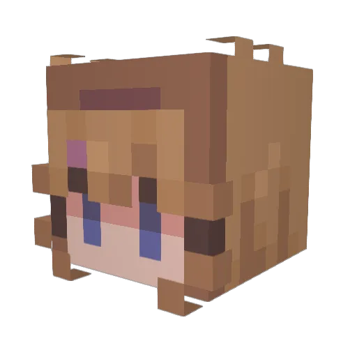 Nat_K19 Minecraft avatar head, 3D render