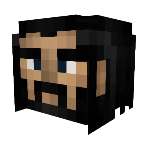 NataGu Minecraft avatar head, 3D render