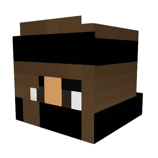 NatachatReX Minecraft avatar head, 3D render