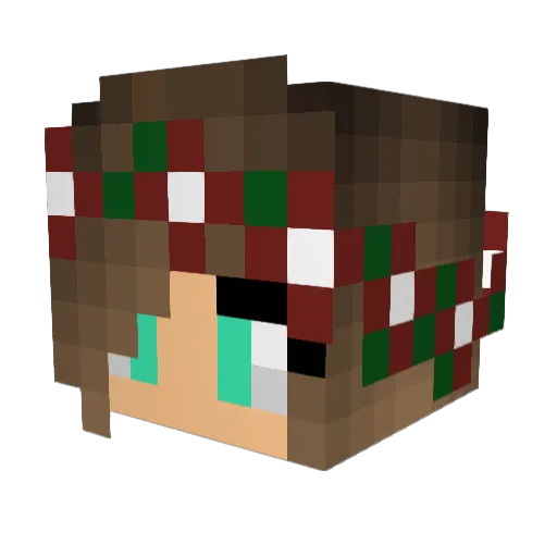 Natadw Minecraft avatar head, 3D render