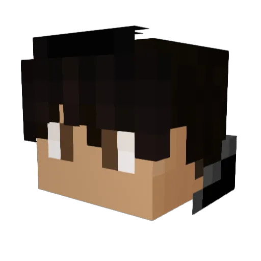 Natagn Minecraft avatar head, 3D render