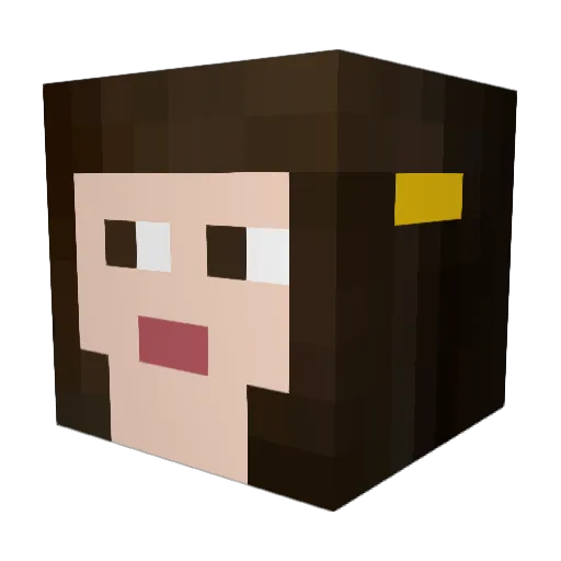 Natahyo Minecraft avatar head, 3D render