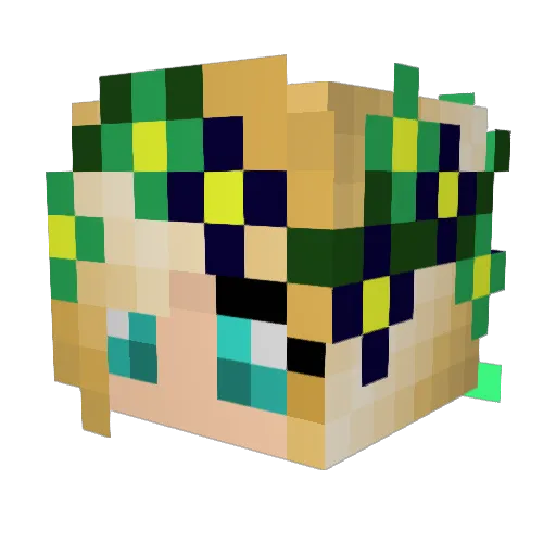 Nataja Minecraft avatar head, 3D render