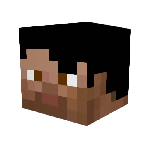 Natakot Minecraft avatar head, 3D render