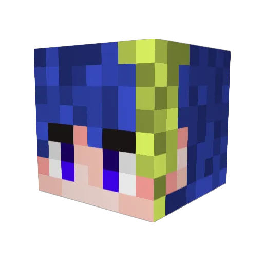 Natakumi Minecraft avatar head, 3D render