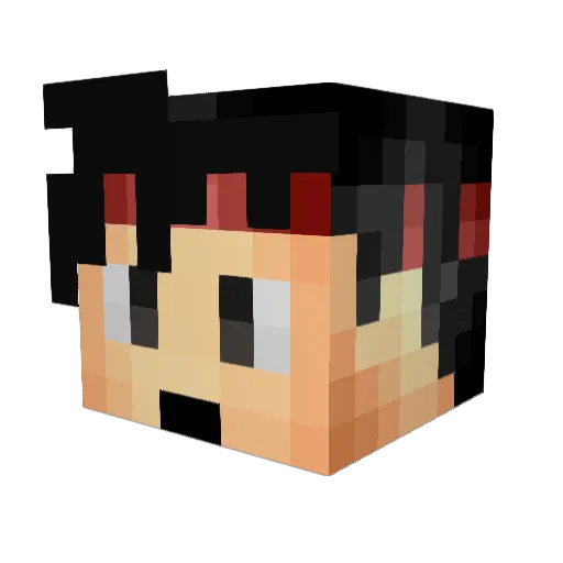 Natakurayman Minecraft avatar head, 3D render