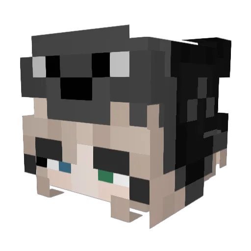 Natal123 Minecraft avatar head, 3D render