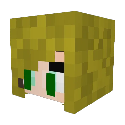 Natalcia33 Minecraft avatar head, 3D render