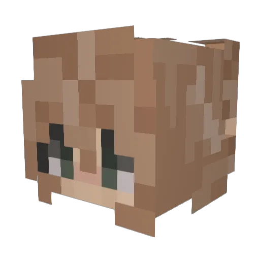 Nataleeeeeeee Minecraft avatar head, 3D render