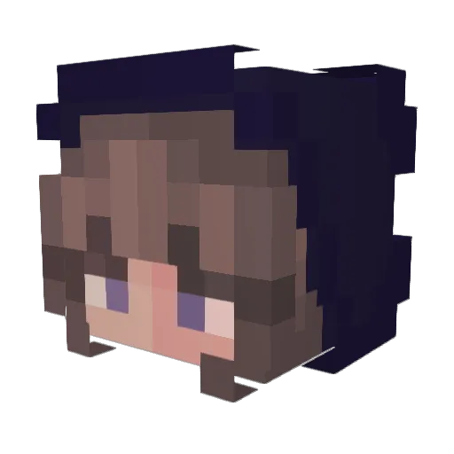 Natali3_ Minecraft avatar head, 3D render