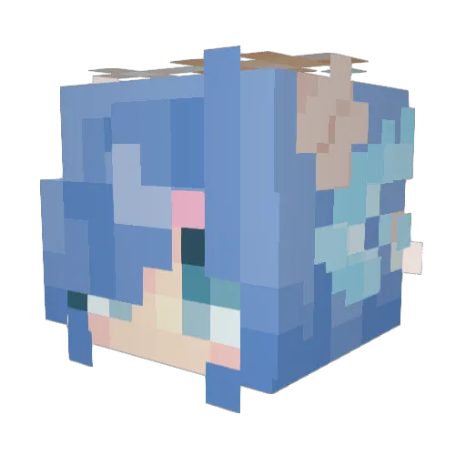 Natalia23 Minecraft avatar head, 3D render