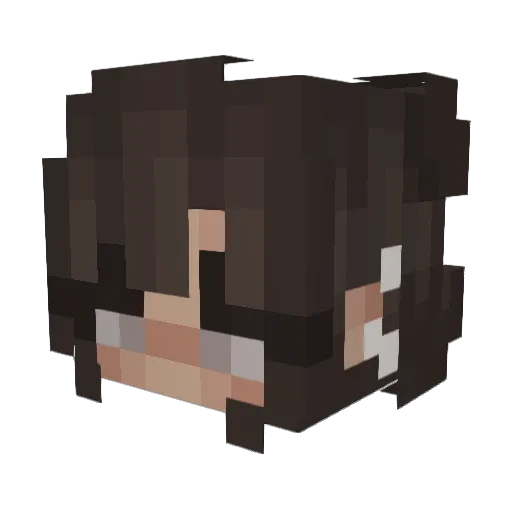 NataliaK_ Minecraft avatar head, 3D render