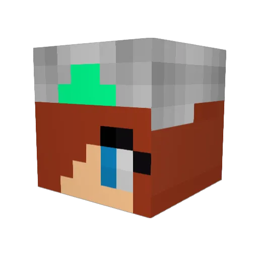 Natalia_14 Minecraft avatar head, 3D render