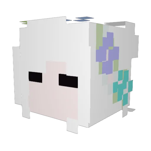 Natalia_Lucky Minecraft avatar head, 3D render