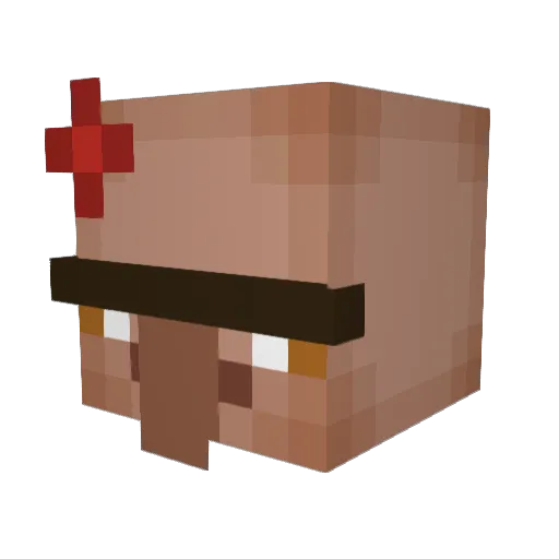 Nataliaas Minecraft avatar head, 3D render