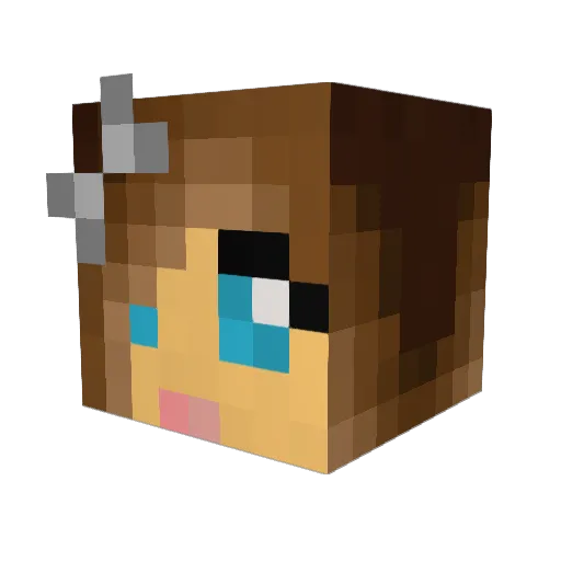 Natalie125 Minecraft avatar head, 3D render