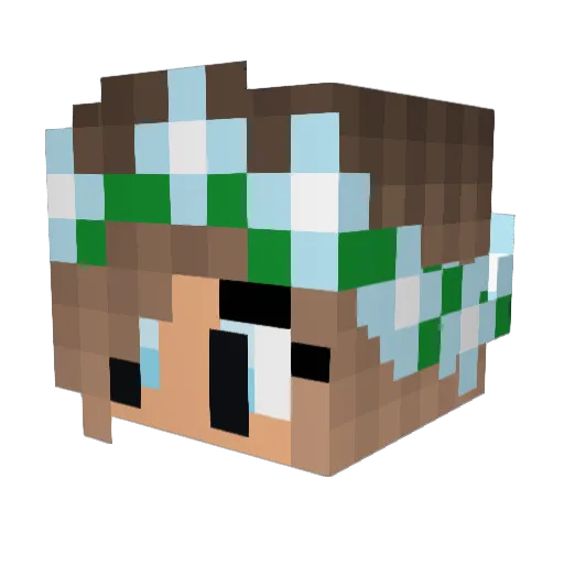 Natalie2567 Minecraft avatar head, 3D render