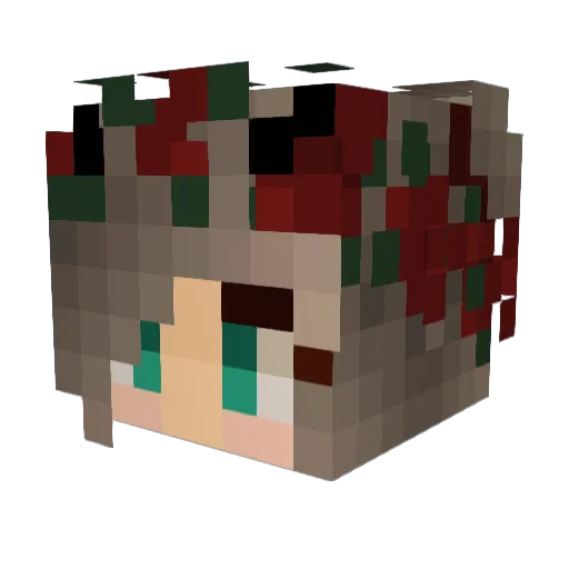 Natalie88 Minecraft avatar head, 3D render