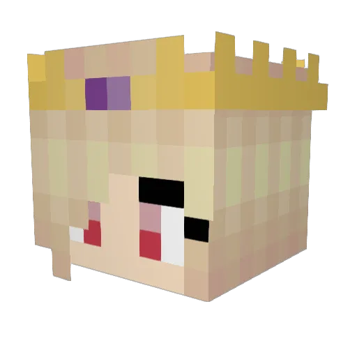 NatalieLight Minecraft avatar head, 3D render