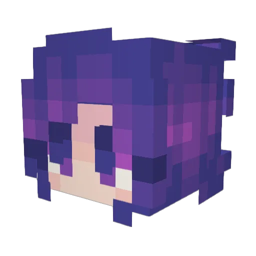 NatalieRR Minecraft avatar head, 3D render