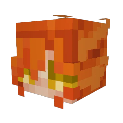 NatalieRos3 Minecraft avatar head, 3D render