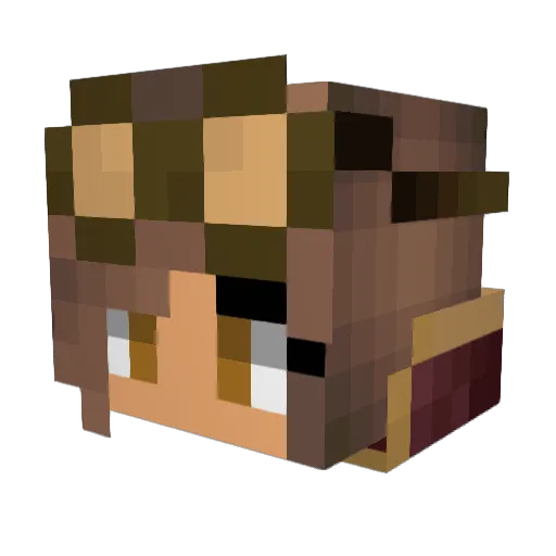 Natalie_VP Minecraft avatar head, 3D render