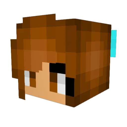 Natalieaz Minecraft avatar head, 3D render