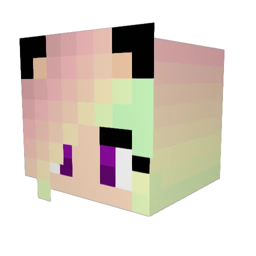 Nataliele Minecraft avatar head, 3D render