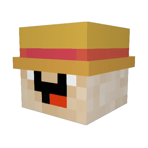 Natanrs7 Minecraft avatar head, 3D render