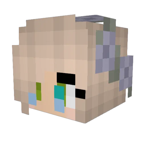 Natanski Minecraft avatar head, 3D render