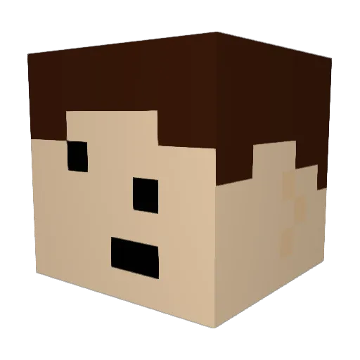 Natariia Minecraft avatar head, 3D render