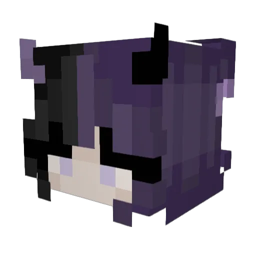 Nataroid Minecraft avatar head, 3D render