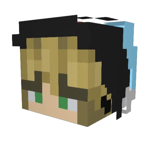 Natasaurus04 Minecraft avatar head, 3D render