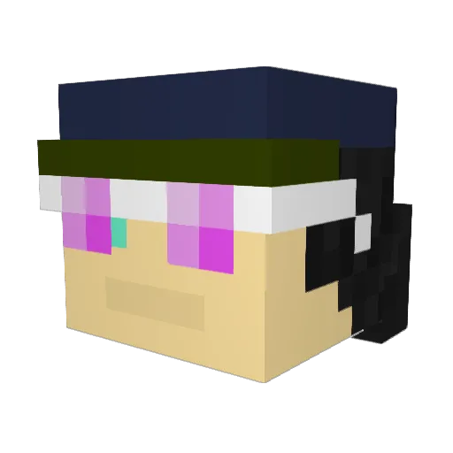 NatashaNoNuts Minecraft avatar head, 3D render