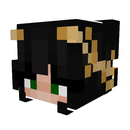 Natashkalol Minecraft avatar head, 3D render