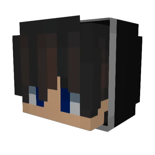 Natauki Minecraft avatar head, 3D render
