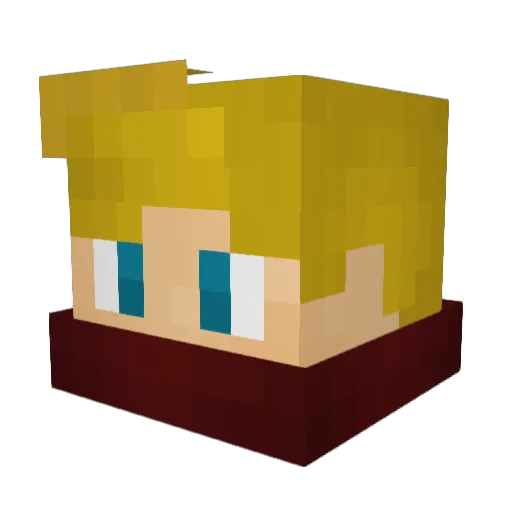 NatchoLP Minecraft avatar head, 3D render