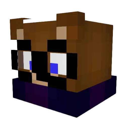 NatchoPlays Minecraft avatar head, 3D render