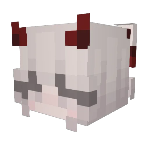 Natcita Minecraft avatar head, 3D render