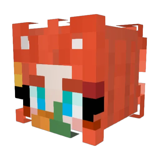 Natconure Minecraft avatar head, 3D render