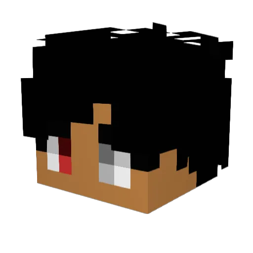 Nate1589 Minecraft avatar head, 3D render