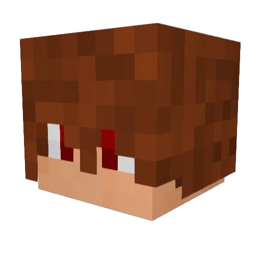 Nate28 Minecraft avatar head, 3D render